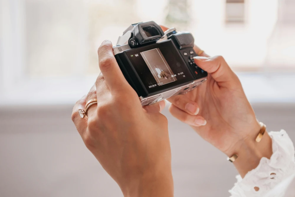 image on the back of a camera