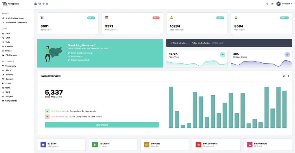 Cleopatra Landing Page
