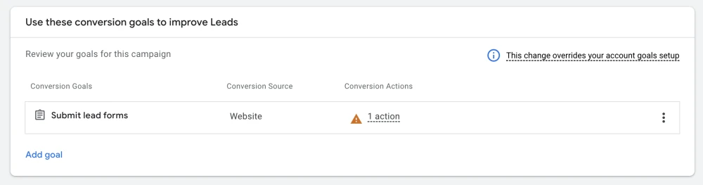 image of conversion goal