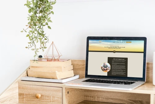 Journey To Mental Health website on laptop