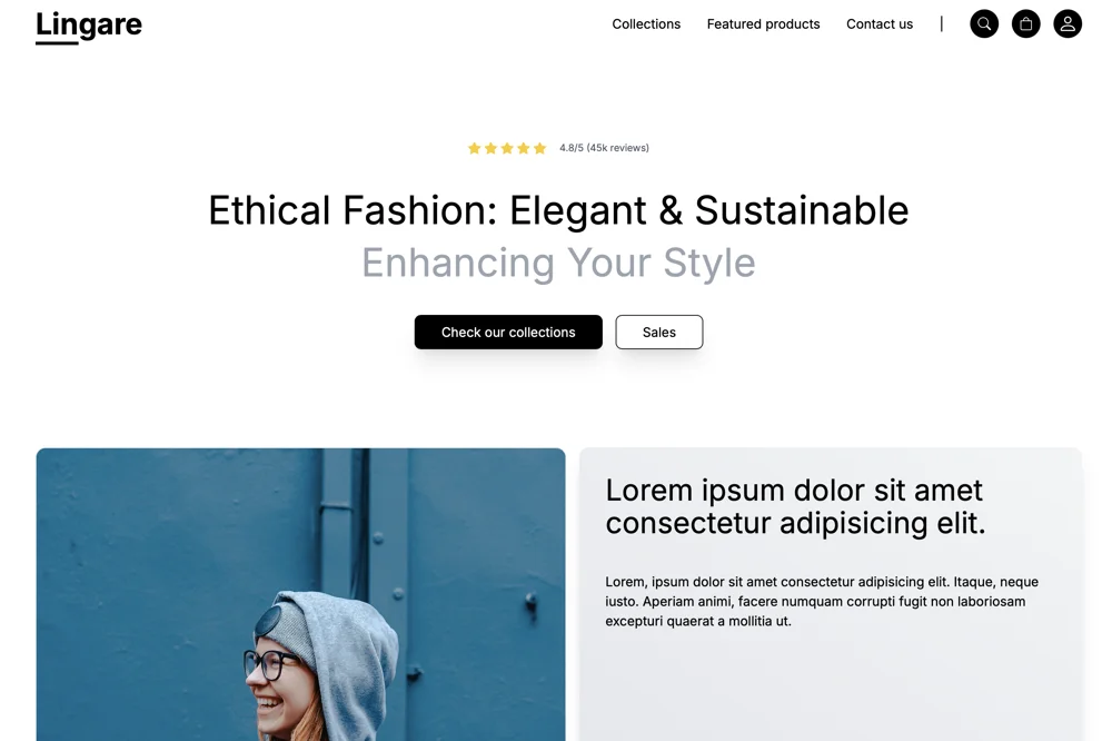 Lingare Landing Page